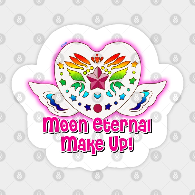 Eternal Make Up! with brooch Sticker by corzamoon